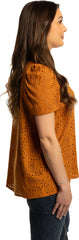 Justin Eyelet Peasant Top