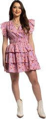 Justin Ruffle Short Dress