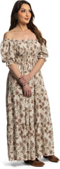 Justin Smocked Maxi Dress