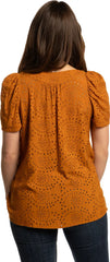 Justin Eyelet Peasant Top