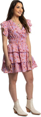 Justin Ruffle Short Dress