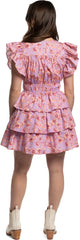 Justin Ruffle Short Dress