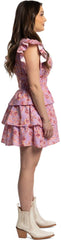 Justin Ruffle Short Dress