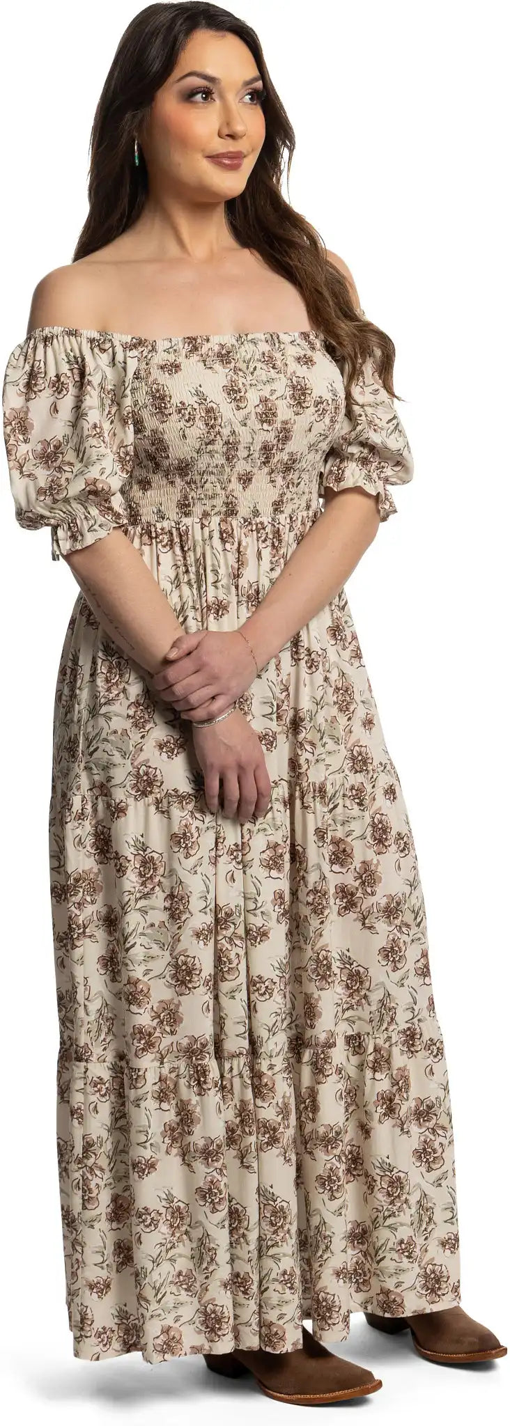 Justin Smocked Maxi Dress