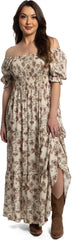 Justin Smocked Maxi Dress